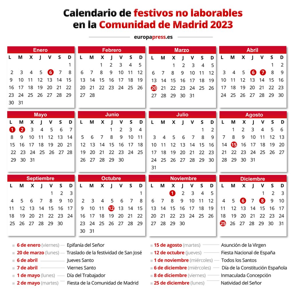 Calendario Comunidad De Madrid 2023 1024x1024 
